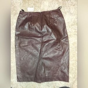 Faux leather skirt